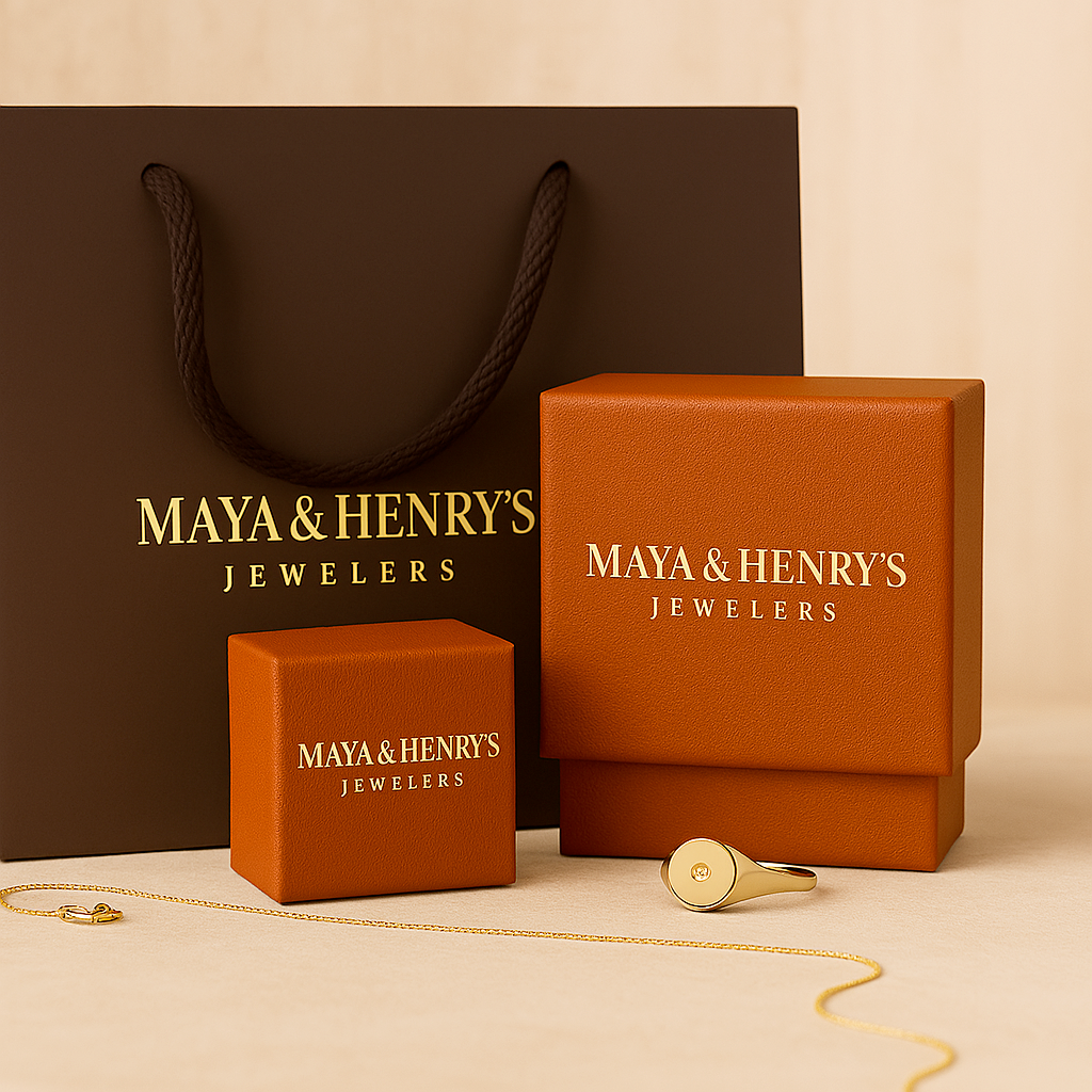 Pave letter initial necklace set | Gold Maya Henry Jewelry