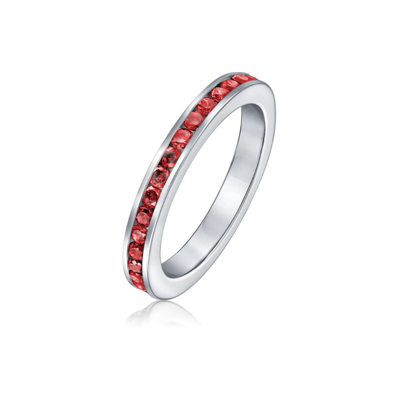 Ruby Eternity Band Ring | White Gold Maya Henry Jewelry