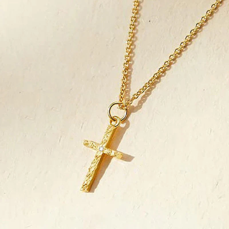 Cross Initial Necklace Set | Gold Maya Henry Jewelry