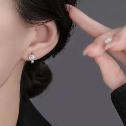 Nadine square earrings | White Gold Maya Henry Jewelry