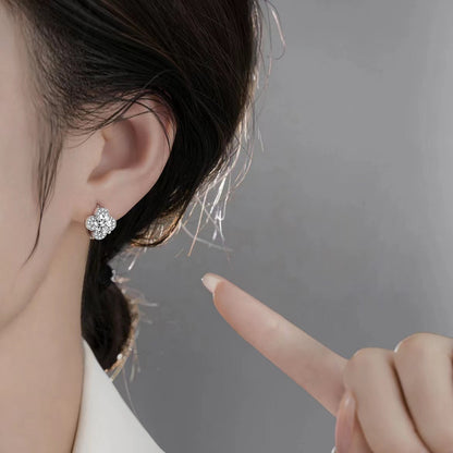 Clover Earrings | White Gold Maya Henry Jewelry