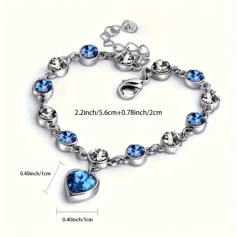 Ocean Heart Glow Bracelet | White Gold Maya Henry Jewelry