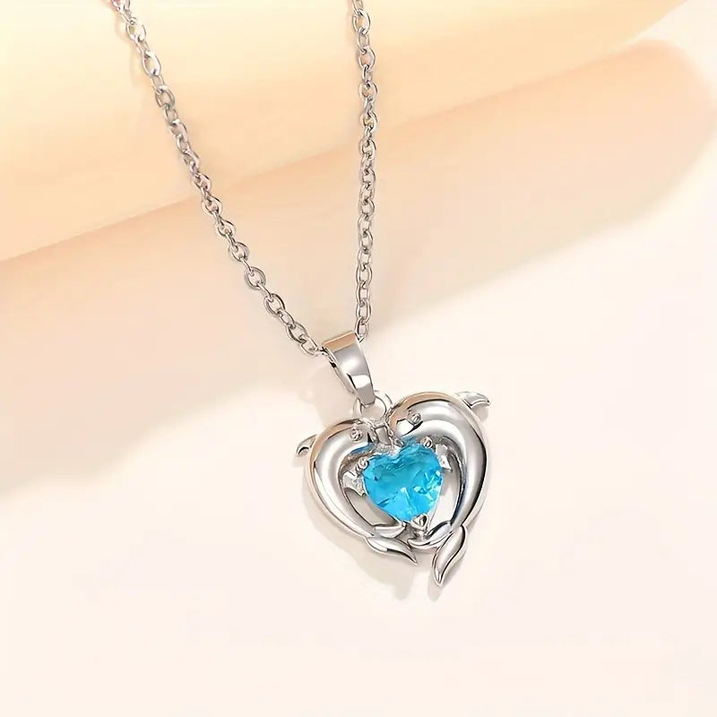 Oceanheart Twins Necklace | White Gold Maya Henry Jewelry