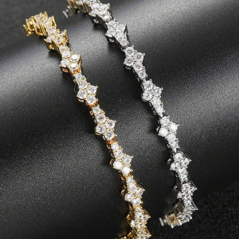 Classic Cluster Tennis Bracelet | Gold Maya Henry Jewelry