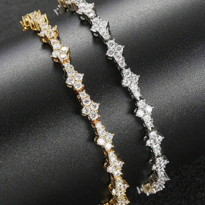 Classic Cluster Tennis Bracelet | Gold Maya Henry Jewelry