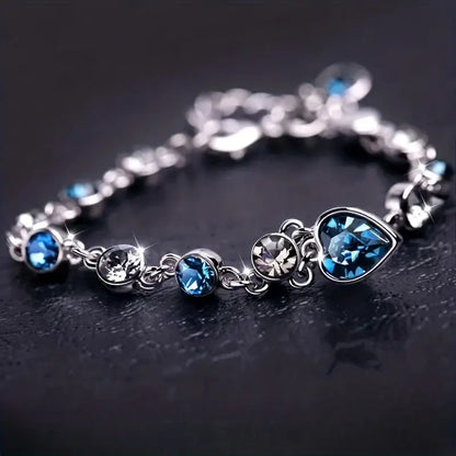 Ocean Heart Glow Bracelet | White Gold Maya Henry Jewelry