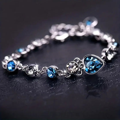 Ocean Heart Glow Bracelet | White Gold Maya Henry Jewelry