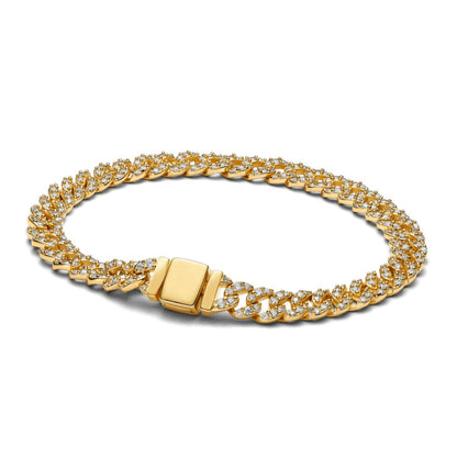Pave Cuban Bracelet | Gold Maya Henry Jewelry