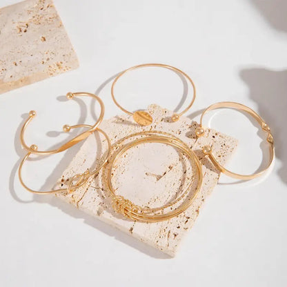 Knotted Elegance Bracelet Set | Gold Maya Henry Jewelry
