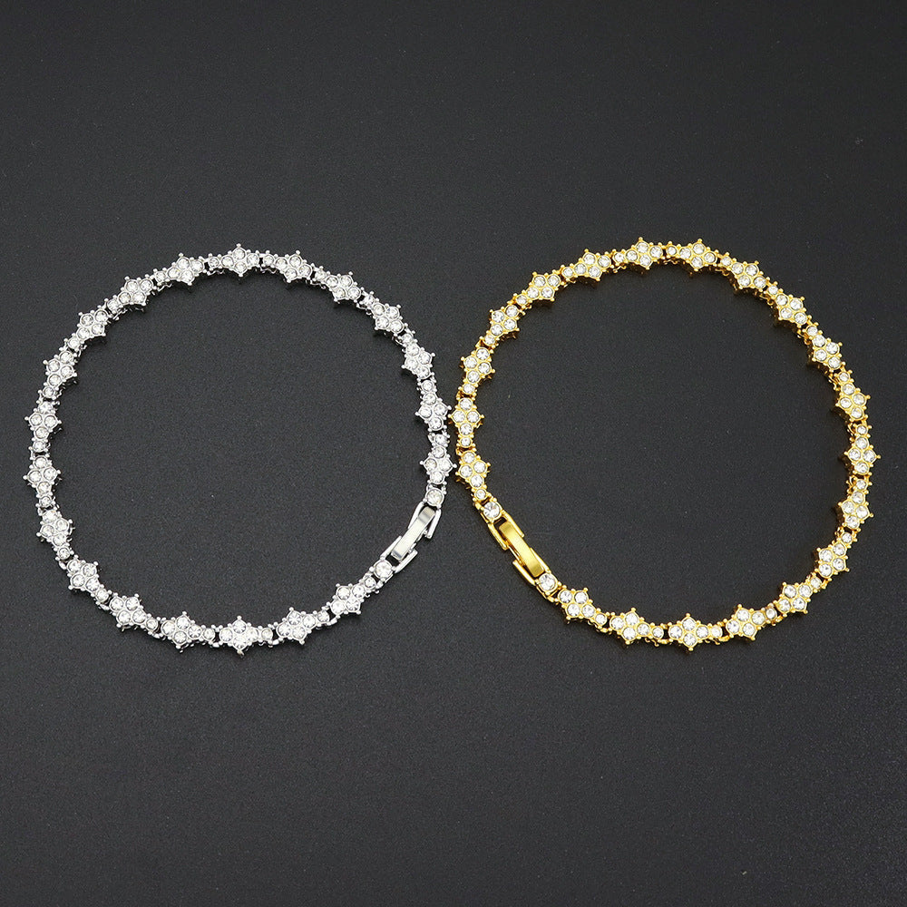 Classic Cluster Tennis Bracelet | Gold Maya Henry Jewelry