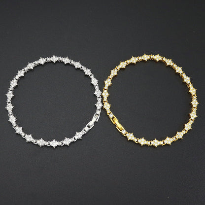 Classic Cluster Tennis Bracelet | Gold Maya Henry Jewelry