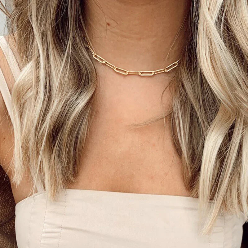 Archen Elegant Chain Necklace | Gold Maya Henry Jewelry