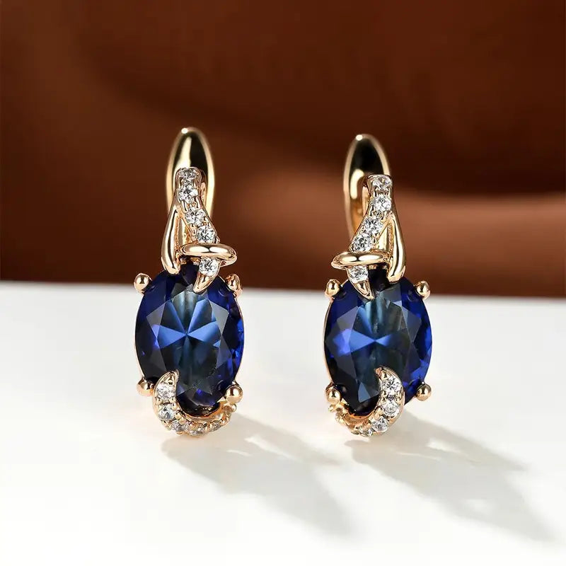 Royal Midnight Drop Earrings | Gold Maya Henry Jewelry