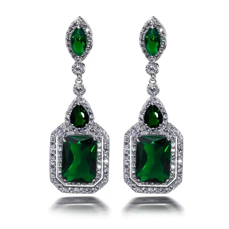 Clarion Verdancia Earrings | White Gold Maya Henry Jewelry