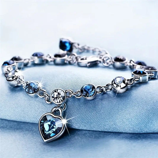 Ocean Heart Glow Bracelet | White Gold Maya Henry Jewelry