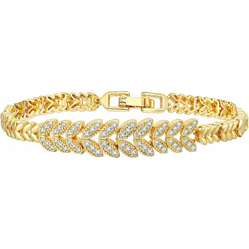 Everleaf Tennis Bracelet | Gold Maya Henry Jewelry