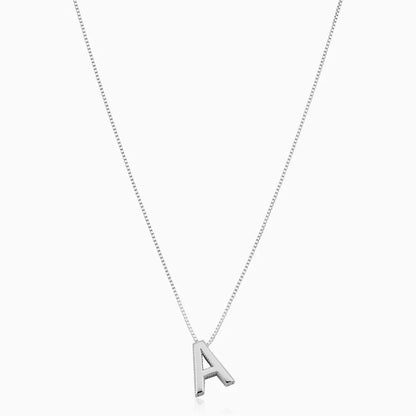 Love Letter Initial Necklace | White Gold Maya Henry Jewelry