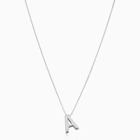 Love Letter Initial Necklace | White Gold Maya Henry Jewelry