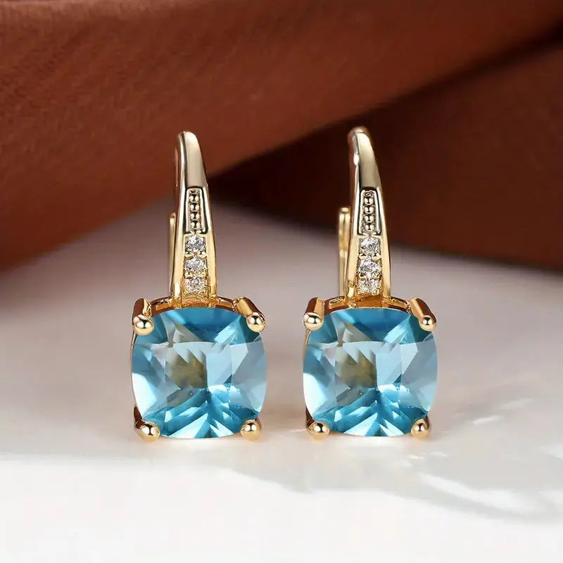 Mystic Stone Hoop Earrings | Gold Maya Henry Jewelry