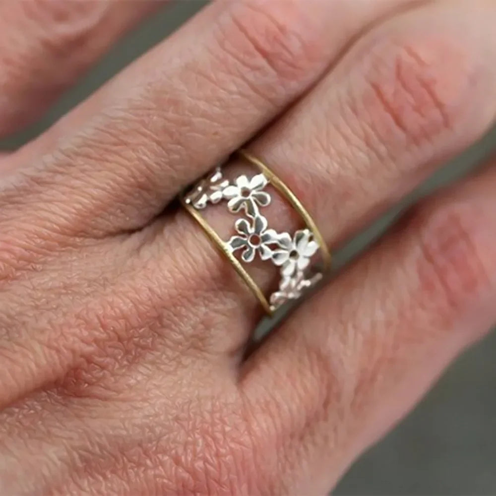 Vintage Layered Thick Gold Ring Maya Henry Jewelry