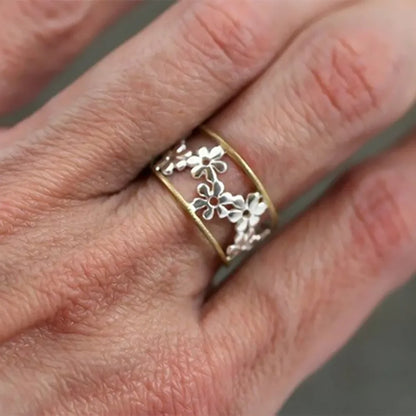 Vintage Layered Thick Gold Ring Maya Henry Jewelry
