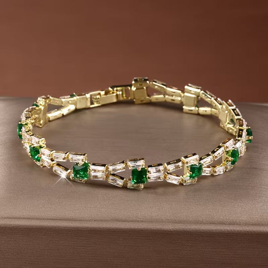 Verde Link Tennis Bracelet | Gold Maya Henry Jewelry