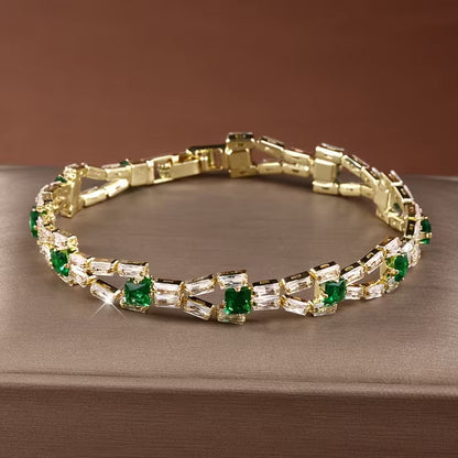 Verde Link Tennis Bracelet | Gold Maya Henry Jewelry