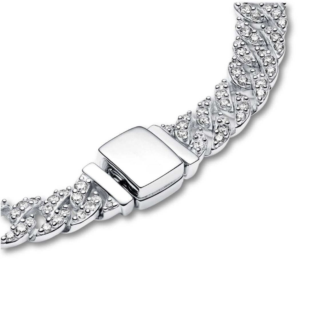 Pave Cuban Bracelet | White Gold Maya Henry Jewelry