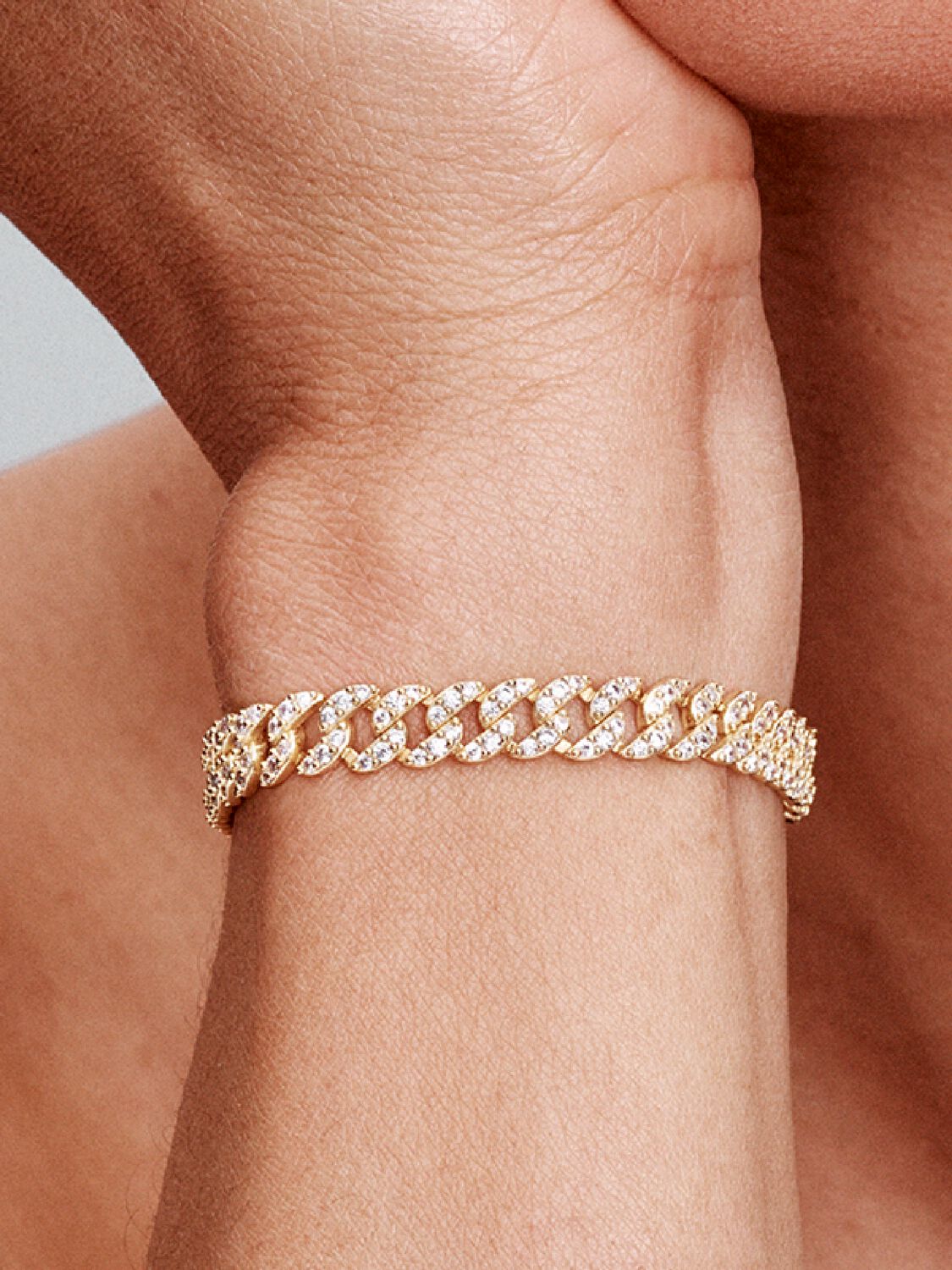 Pave Cuban Bracelet | Gold Maya Henry Jewelry