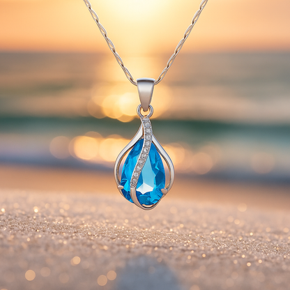 Luminous Blue Grace Necklace Maya Henry Jewelry