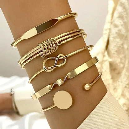 Knotted Elegance Bracelet Set | Gold Maya Henry Jewelry