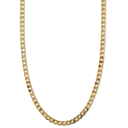 Flat Link Curb Chain Necklace | Gold Maya Henry Jewelry