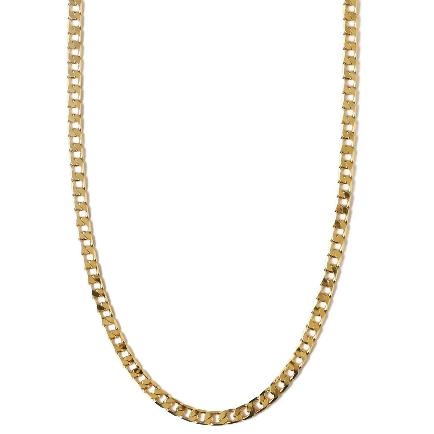 Flat Link Curb Chain Necklace | Gold Maya Henry Jewelry