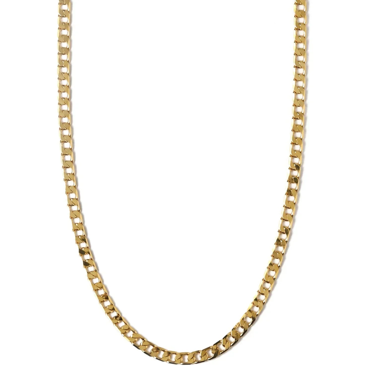 Flat Link Curb Chain Necklace | Gold Maya Henry Jewelry