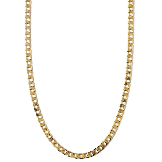 Flat Link Curb Chain Necklace | Gold Maya Henry Jewelry