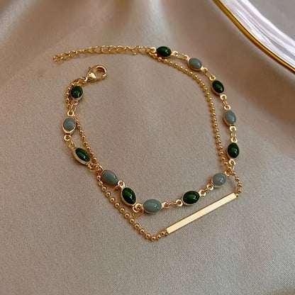 Olivia Moss Duo Bracelet | Gold Maya Henry Jewelry