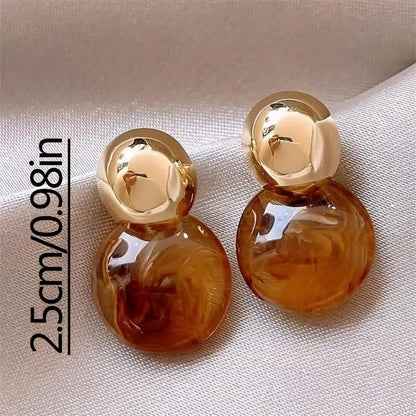 Aurélie Amber Drop Earrings | Gold Maya Henry Jewelry