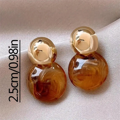 Aurélie Amber Drop Earrings | Gold Maya Henry Jewelry