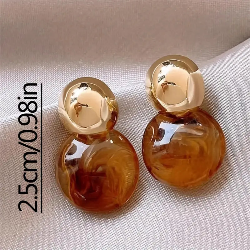 Aurélie Amber Drop Earrings | Gold Maya Henry Jewelry