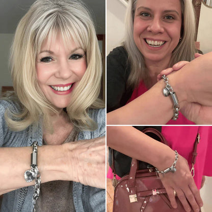Heartened Chunky Bracelet | White Gold Maya Henry Jewelry
