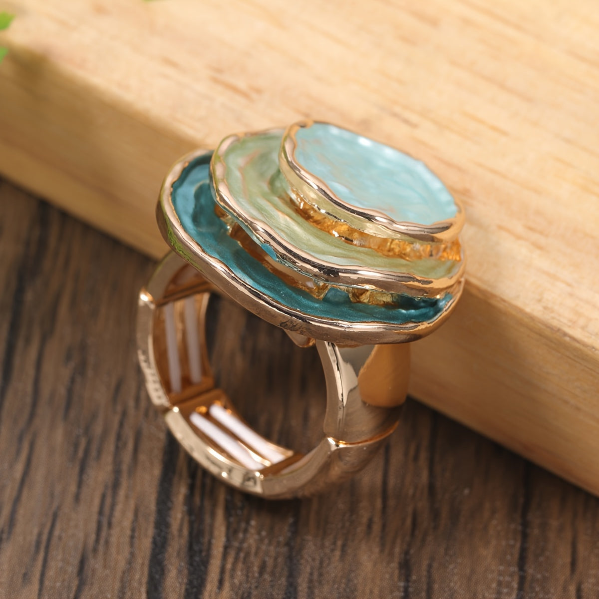 Boho Triple-Layer Enamel Ring Maya Henry Jewelry