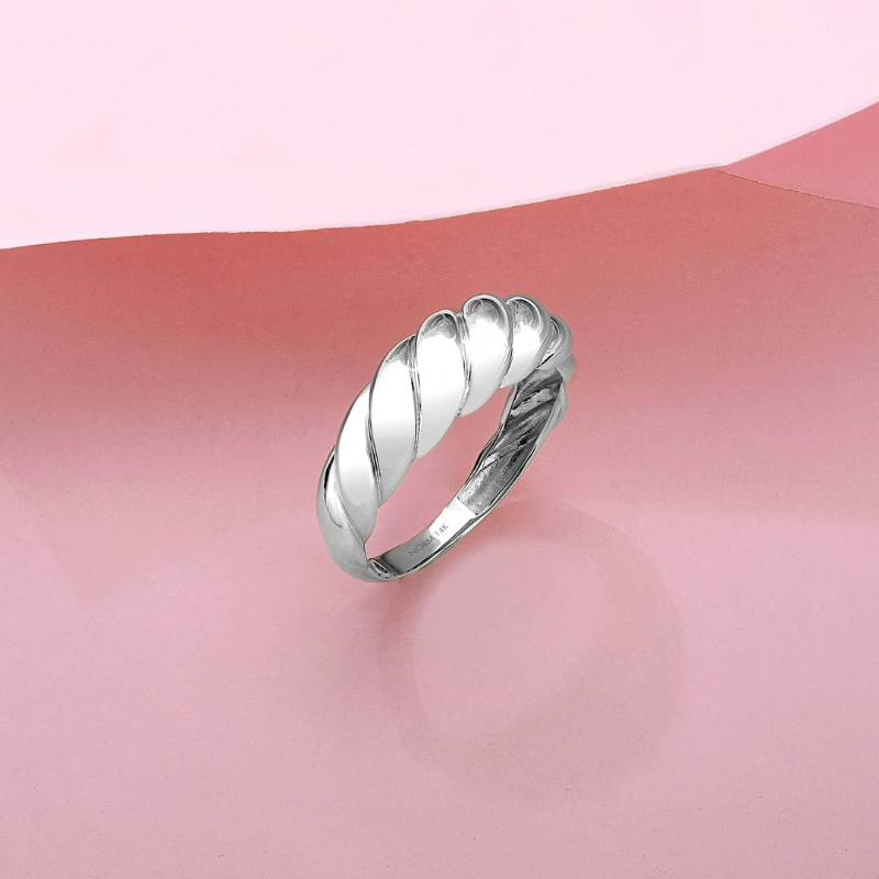 Croissant Ring | White Gold Maya Henry Jewelry