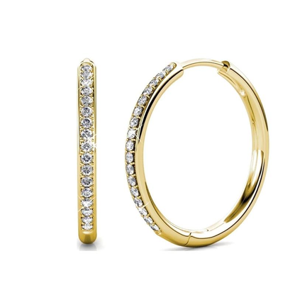 Sorel Pave Earrings | Gold Maya Henry Jewelry