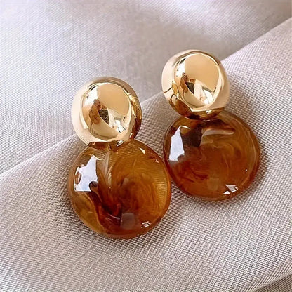 Aurélie Amber Drop Earrings | Gold Maya Henry Jewelry