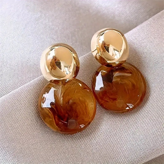 Aurélie Amber Drop Earrings | Gold Maya Henry Jewelry