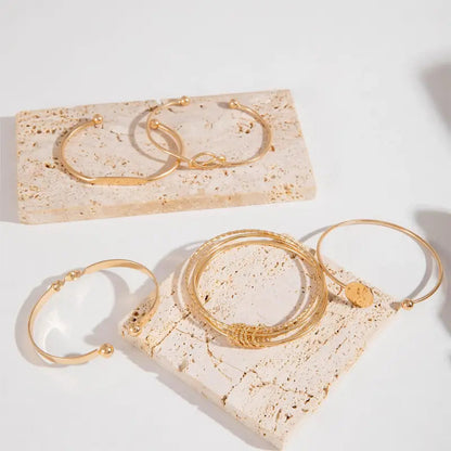 Knotted Elegance Bracelet Set | Gold Maya Henry Jewelry