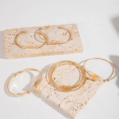 Knotted Elegance Bracelet Set | Gold Maya Henry Jewelry
