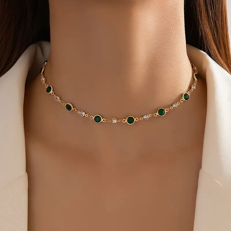Emerald Green Pendant Necklace Maya Henry Jewelry