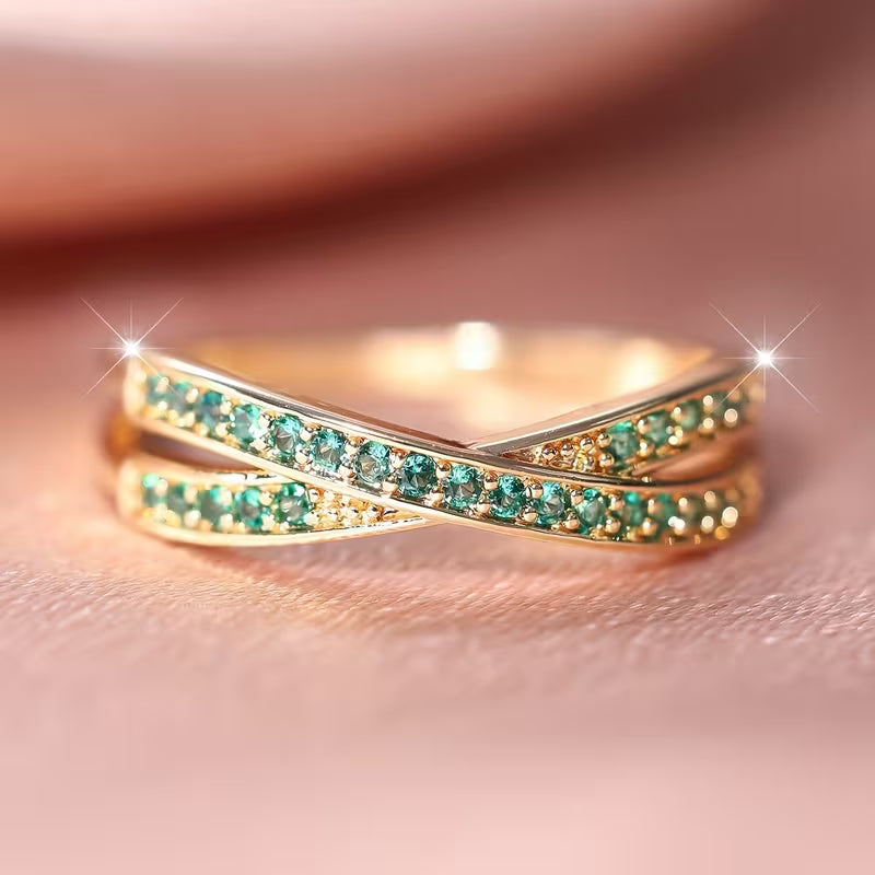 Emerald Flow Ring | Gold Maya Henry Jewelry