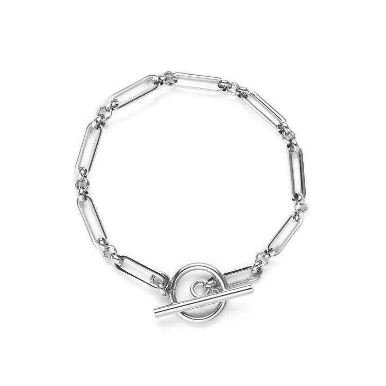 Link T-Bar Bracelet | White Gold Maya Henry Jewelry